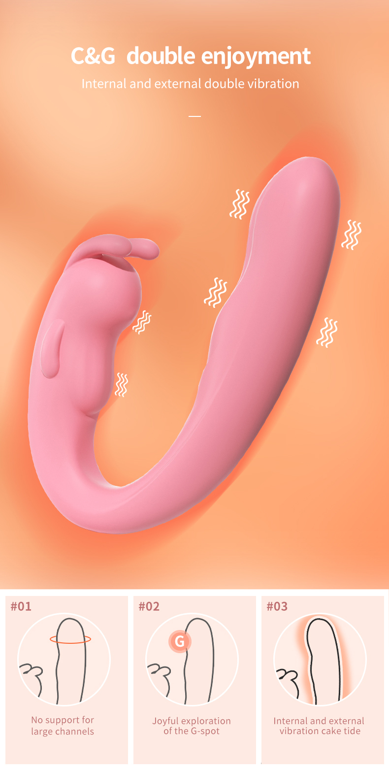 Female rechargeable rabbit vibrator